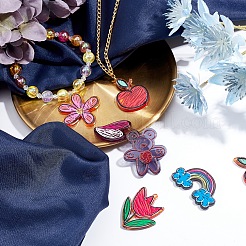 22шт 11 стиля прозрачные акриловые подвески KY-SC0001-49