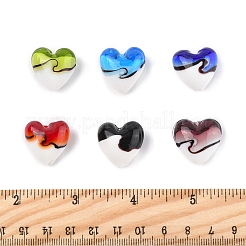 24шт 6 цвета бусины лэмпворк ручной работы LAMP-FS0001-35