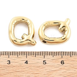 304ステンレスペンダント  14KGP本金メッキ  イオンプレーティング（ip）  バルーンレターチャーム  文字Q  19x16.5x4.5mm  穴：2mm&nbsp;STAS-M111-22G-Q
