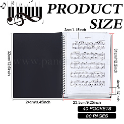 Classeur de partitions de piano en plastique&nbsp;AJEW-WH0410-132