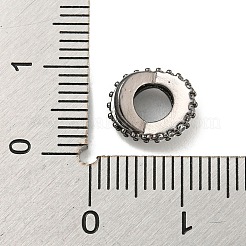 Реечное покрытие латунь микро паве прозрачный кубический цирконий европейские бусины KK-L215-025B