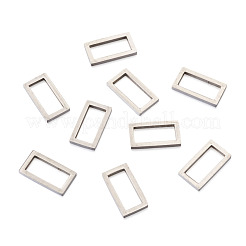 304ステンレススチールリンクリング  長方形  ステンレス鋼色  20x11x2mm&nbsp;STAS-TA0004-47