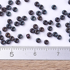 MIYUKIラウンドロカイユビーズ  日本製シードビーズ  （rr466)メタリックダークラズベリーゴールド光沢  11/0  2x1.3mm  穴：0.8mm  約1100PCS /ボトル  10 G /ボトル&nbsp;SEED-JP0008-RR0466