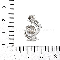 Латунные микро проложить кубического циркония подвески KK-A269-13P