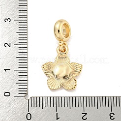 Gestell-Plattierungslegierung Emaille Blume europäische baumelnde Charms&nbsp;FIND-B034-55G