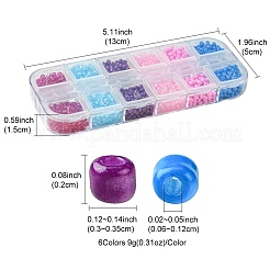 Стеклянные круглые бусины разных стилей&nbsp;SEED-FS0001-16B