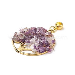 Европейские подвески с подвесками из натуральных смешанных драгоценных камней PALLOY-JF01908