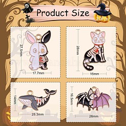 20 шт. 4 стильные подвески из эмали на Хэллоуин JX180A