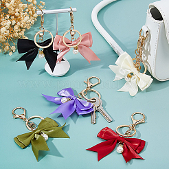 6шт брелок-бантик из полиэстера 6 цветов&nbsp;KEYC-FH00074