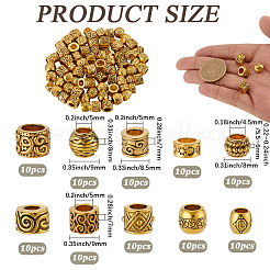 100 шт. 10 стиля сплава европейских бусин FIND-SP0003-95