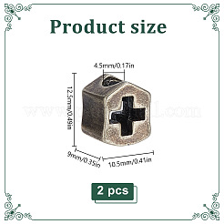 Латуни европейского бисера KK-WH0062-206AS