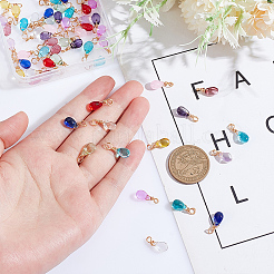 12шт 12 цветные стеклянные подвески&nbsp;PALLOY-AB00038