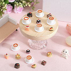 12 stile ornamenti in resina per caffè e torte&nbsp;AJEW-GF0010-23