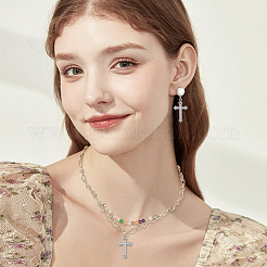 200 шт. крестики-подвески из нержавеющей стали 304 STAS-DC0015-21