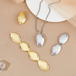 4 шт. 2-х цветные латунные фото-медальоны-подвески KK-FH0007-48