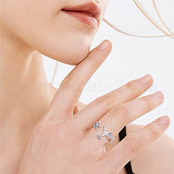 925 bagues de manchette en argent sterling rhodié&nbsp;JR812A
