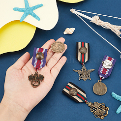 4 шт. 4-х стильная медаль из сплава на лацкан JEWB-GA0001-06