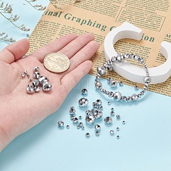 710 шт. Гальванические прозрачные стеклянные бусины&nbsp;DIY-YW0003-07