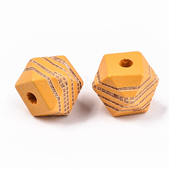 Perle di legno naturale verniciate&nbsp;WOOD-T021-52B-10
