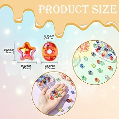 Уф-покрытие прозрачные акриловые бусины OACR-CJC0001-27