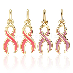 8шт 2 стиля латунные эмалевые подвески&nbsp;KK-BBC0020-37