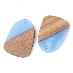 Pendentifs en résine opaque et bois de noyer&nbsp;RESI-S389-042A-C