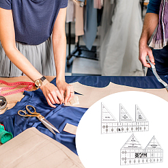 2 шт. 2 акриловые линейки для квилтинга DIY-AR0002-56