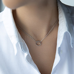 925 кулон в форме геометрического круга из стерлингового серебра VA6375