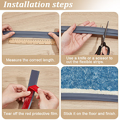 Самоклеящиеся защитные полосы из термопластичного эластомера&nbsp;DIY-WH0899-130C