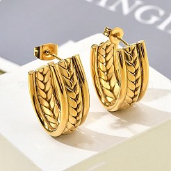 Серьги-гвоздики из нержавеющей стали 304 EJEW-G423-04G