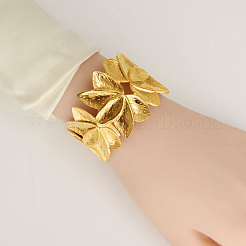 Элегантные цветочные браслеты-манжеты из нержавеющей стали 304 для женщин&nbsp;NF5675-2