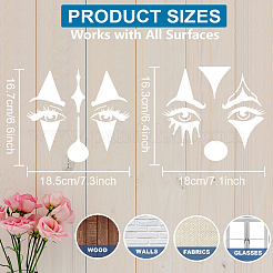 1 set di stencil per pittura e disegno a tema clown con animali domestici&nbsp;DIY-MA0004-66