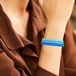 Polymer Clay Heishi Surfer Stretch-Armbänder-Set&nbsp;BJEW-SW00128