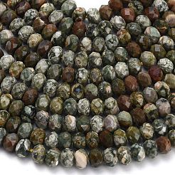 Природные риолитом яшмы бисер нитей G-Z111-A14-01