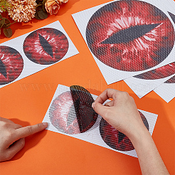 4 пара 2 стилей ПВХ наклейки на фары автомобиля&nbsp;AJEW-HY0002-38D