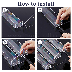 Подставка-органайзер для бутылочек с лаком для ногтей из 4 слоя акрила&nbsp;ODIS-WH0108-015