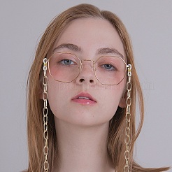 Алюминиевые кабельные цепи / скрепки цепочки для очков AJEW-AR0001-09G