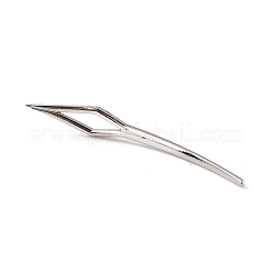 ひし形の鉄のドレッドヘアインターロック針ツール  シスターロックかぎ針編みツール  プラチナ  63x8x2mm  穴：4mm&nbsp;TOOL-B004-05P