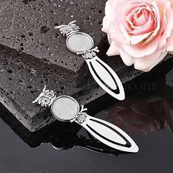 Сову винтажные тибетский стиль сеттинги сплава закладки кабошон&nbsp;TIBE-Q032-28AS-NR