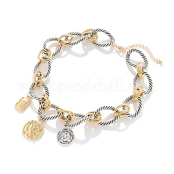 Цепочка-нагрудник из цинкового сплава с алюминиевой монетой&nbsp;FS-WG2722B-01