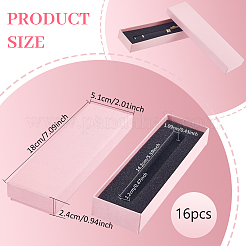 厚紙ペンケース  スポンジで  フォーテンペンボックス  オフィス＆スクール用品  長方形  ピンク  180x51x24mm&nbsp;CON-WH0117-18B