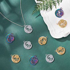 24 шт. подвески из нержавеющей стали 304 двух цветов&nbsp;STAS-DC0013-17