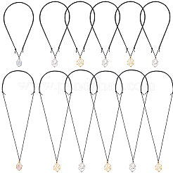 10 шт. 2-цветный латунный макраме-мешок пустой держатель камней для изготовления подвесок-ожерельев&nbsp;NJEW-SC0001-62