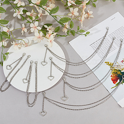 6 шт. витые латунные цепи для панциря&nbsp;HJEW-GO00222