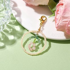 Anello fatto a mano perline di vetro decorazioni pendenti&nbsp;HJEW-MZ00067-01