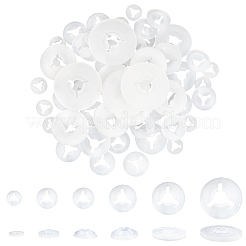 180 pieza de juntas redondas de plástico para ojos de muñeca de 6 estilos&nbsp;FIND-GF0009-74
