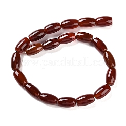 天然石カーネリアンビーズ連売り  染め＆加熱  ドラムビーズ  19.5~20.5x11.5~12mm  穴：1.6mm  約20個/連  15.63''（39.7センチメートル）&nbsp;G-NH0019-B01-04