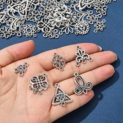 120 шт. 14 стиля тибетского стиля сплава цветочный узел звенья/соединители&nbsp;TIBE-FS0003-27