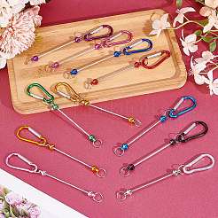 11 шт. 11 цвета нержавеющая сталь 201 с пластиковыми карабинами для скалолазания&nbsp;AJEW-GO0002-17