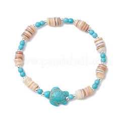 3шт. браслеты из натуральных пресноводных ракушек с бусинами BJEW-JB11804